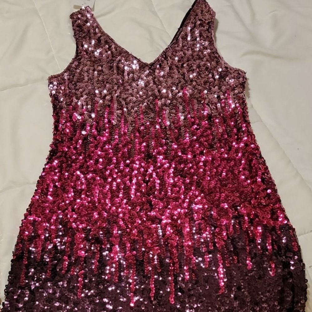 Deep V Neck Sequin Glitter Bodycon Stretchy Mini Party